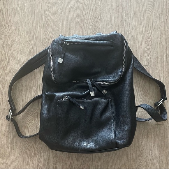 ALDO Black and Silver Backpack - Picture 1 of 11